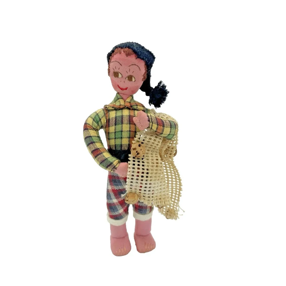 Vintage Handmade Cloth Fisherman Boy Portugal Doll Souvenir‎ 6.5